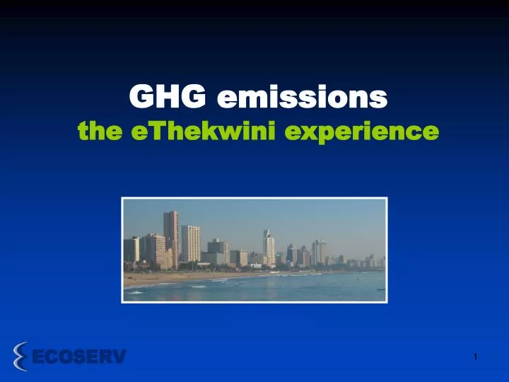 ghg emissions the ethekwini experience