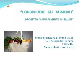 condividere gli alimenti progetto naturalmente in salute