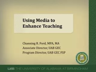 Using Media to Enhance Teaching