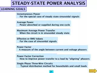 STEADY-STATE POWER ANALYSIS