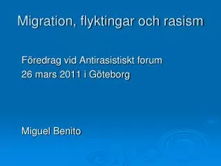 migration flyktingar och rasism