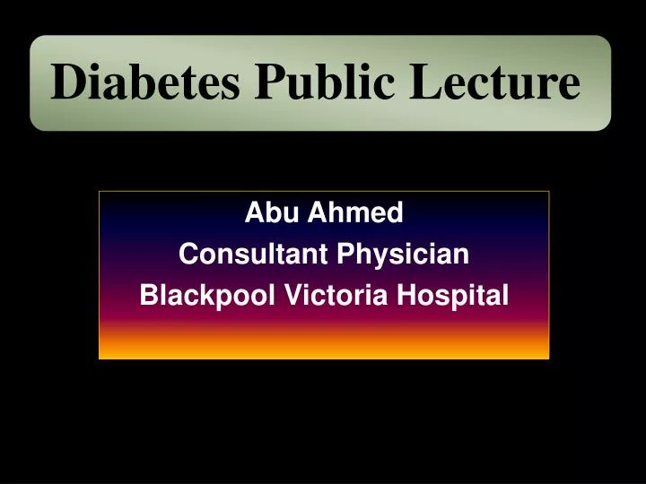 abu ahmed consultant physician blackpool victoria hospital