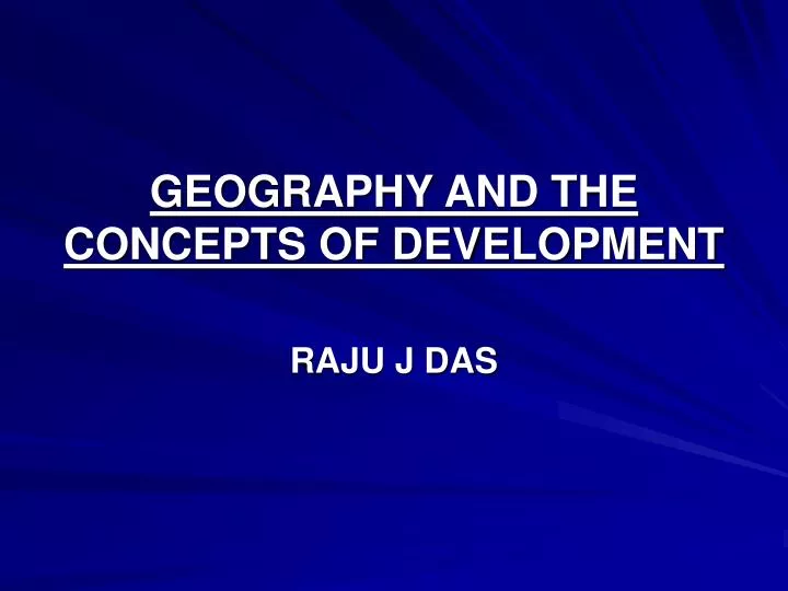 geography and the concepts of development