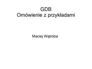 maciej w troba