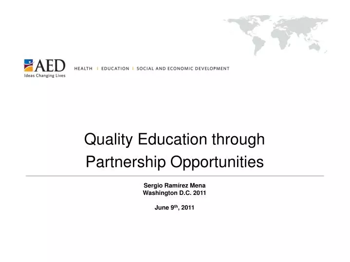 quality education through partnership opportunities