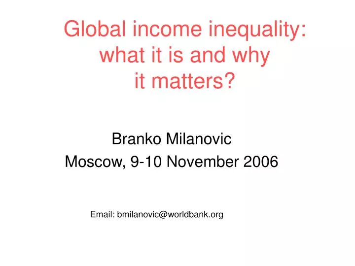 global income inequality what it is and why it matters