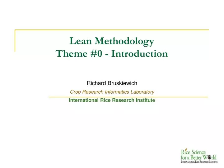 lean methodology theme 0 introduction