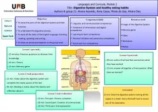 Subject Natural science Upper Cycle