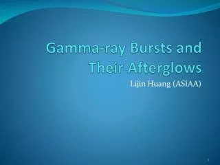 Gamma-ray Bursts and Their Afterglows