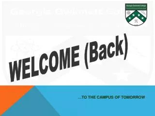 WELCOME (Back)