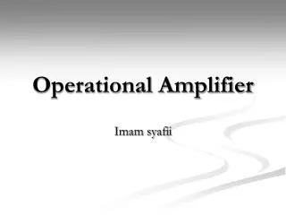 operational amplifier