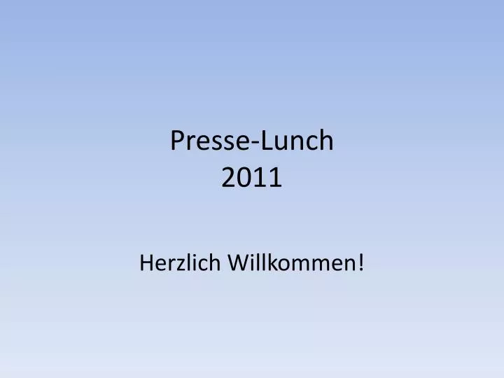 presse lunch 2011