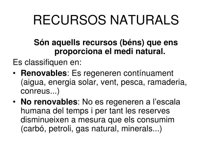 recursos naturals