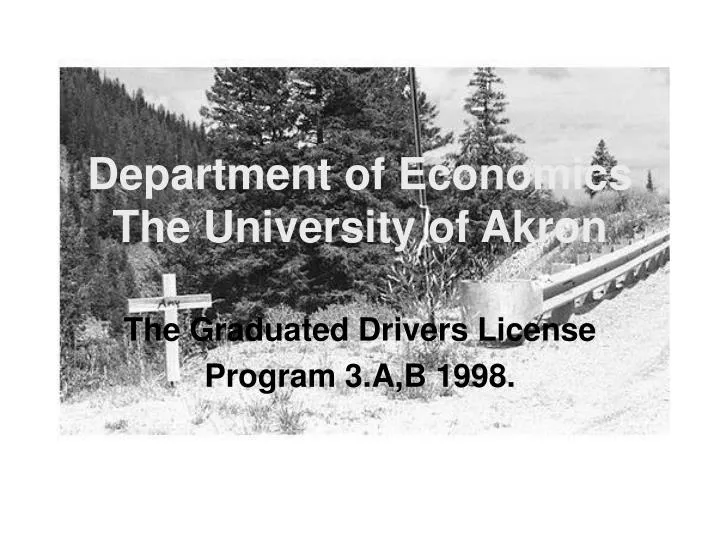department of economics the university of akron