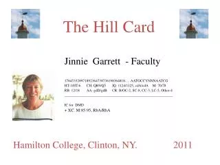 The Hill Card