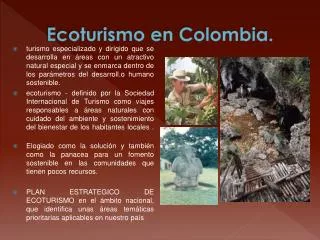 ecoturismo en colombia