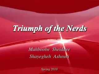 triumph of the nerds
