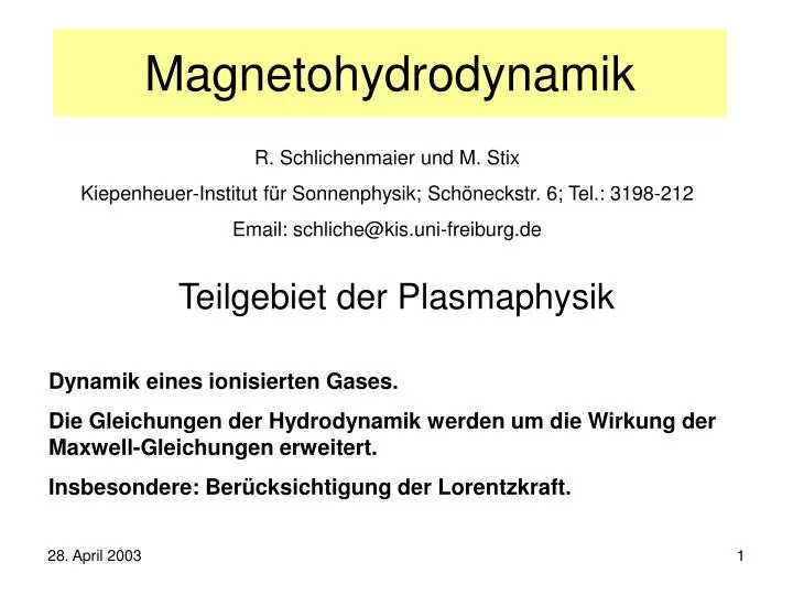 magnetohydrodynamik