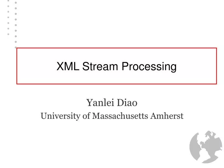xml stream processing