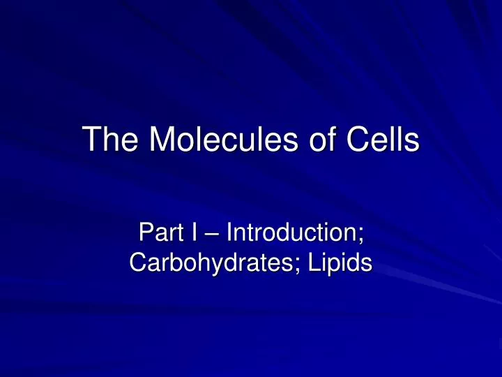the molecules of cells