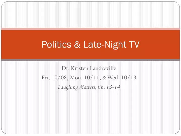 politics late night tv