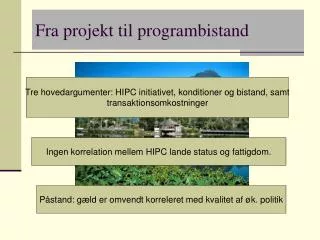 fra projekt til programbistand