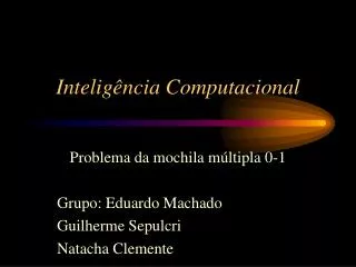 intelig ncia computacional