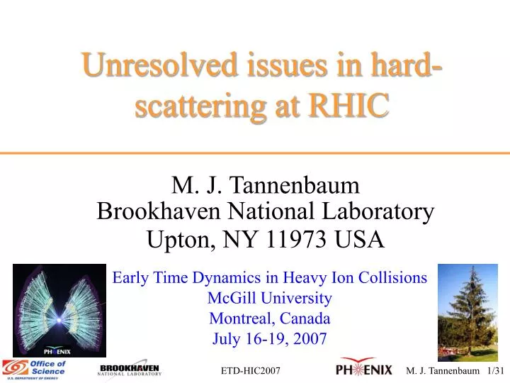 unresolved issues in hard scattering at rhic