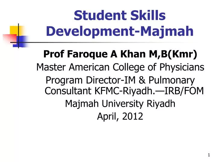 student skills development majmah