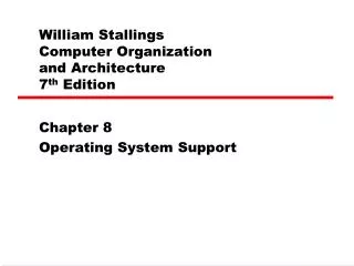 William Stallings Computer Organization and Architecture 7 th Edition
