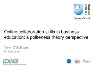 Online collaboration skills in business education: a politeness theory perspective
