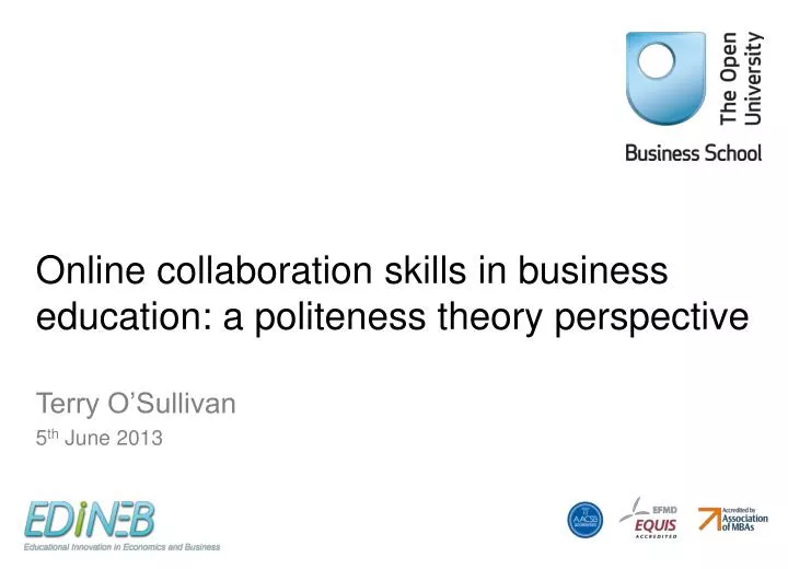 online collaboration skills in business education a politeness theory perspective