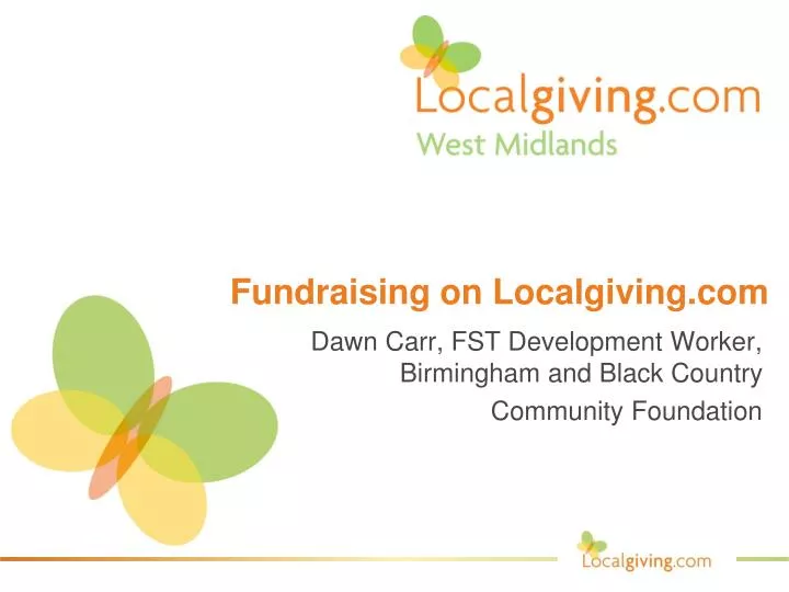 fundraising on localgiving com