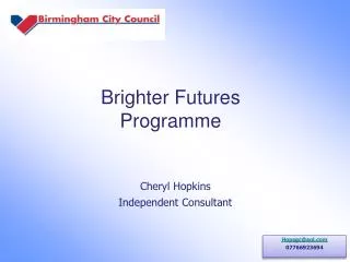 Brighter Futures Programme