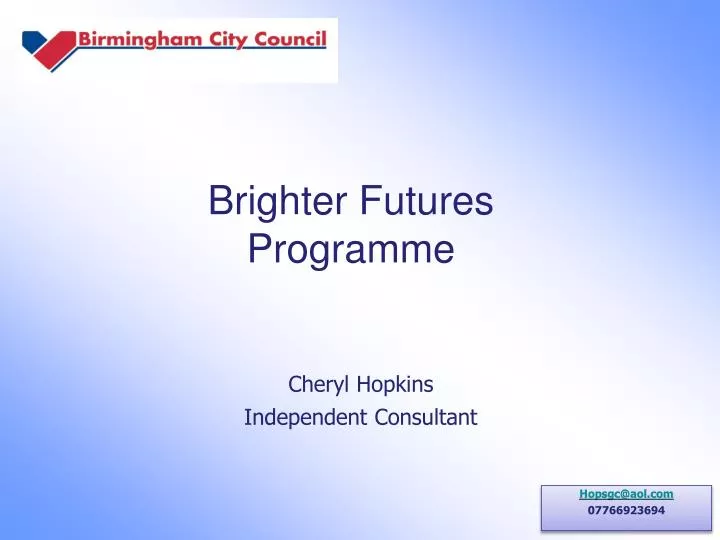 brighter futures programme