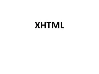 XHTML