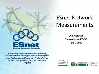 ESnet Network Measurements
