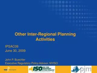 Other Inter-Regional Planning Activities