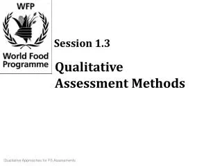 Qualitative Assessment Methods