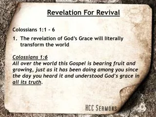 Revelation For Revival