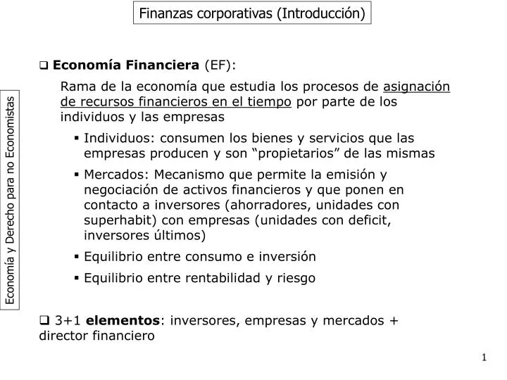 finanzas corporativas introducci n