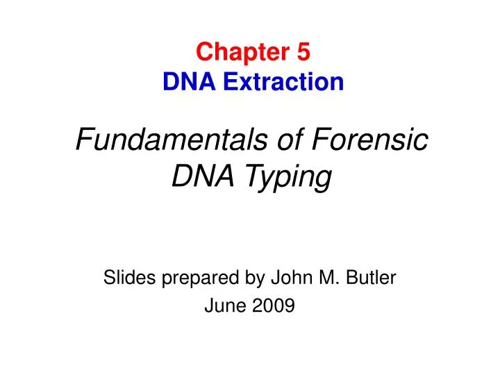 fundamentals of forensic dna typing