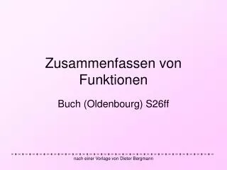 zusammenfassen von funktionen