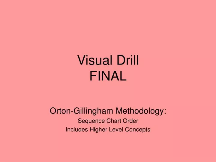 visual drill final