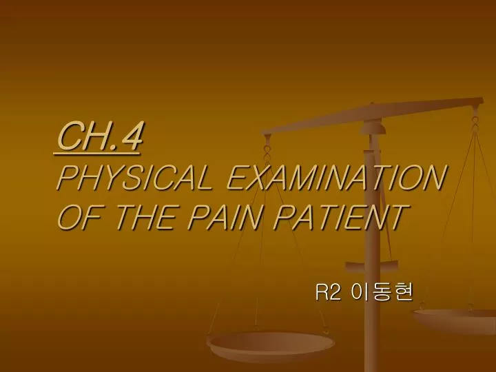 ch 4 physical examination of the pain patient