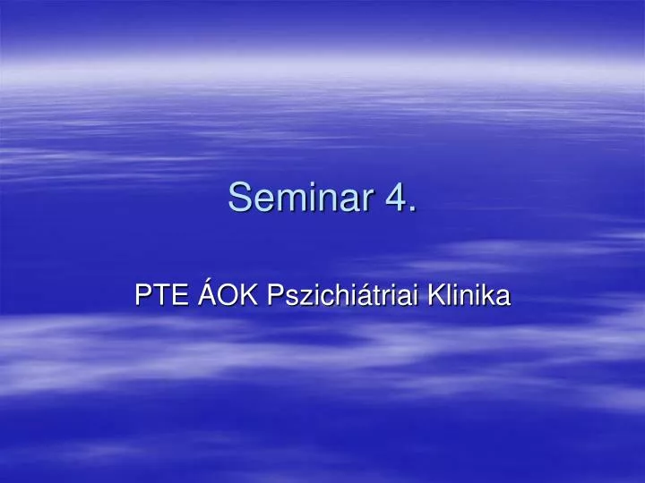 seminar 4