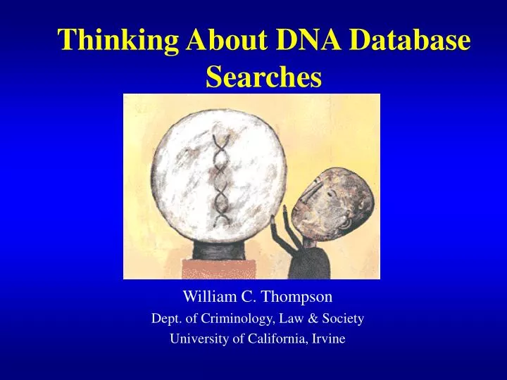 thinking about dna database searches