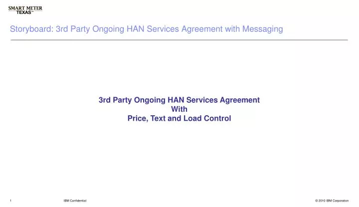 storyboard 3rd party ongoing han services agreement with messaging