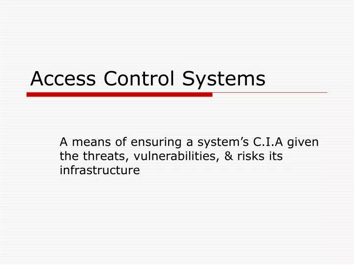 access control systems