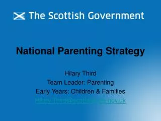 National Parenting Strategy